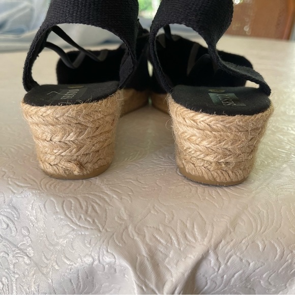 NWOB Sesto Meucci Black Canvas Espadrilles Made in Spain 10 - Picture 5 of 11